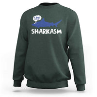 Funny Shark Sarcasm Sweatshirt Shark Sharkasm Marine Biology Vintage - Wonder Print Shop