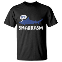 Funny Shark Sarcasm T Shirt Shark Sharkasm Marine Biology Vintage - Wonder Print Shop