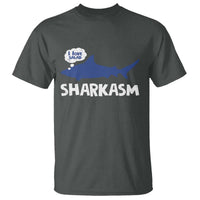 Funny Shark Sarcasm T Shirt Shark Sharkasm Marine Biology Vintage - Wonder Print Shop