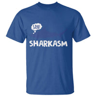 Funny Shark Sarcasm T Shirt Shark Sharkasm Marine Biology Vintage - Wonder Print Shop