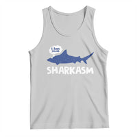 Funny Shark Sarcasm Tank Top Shark Sharkasm Marine Biology Vintage - Wonder Print Shop