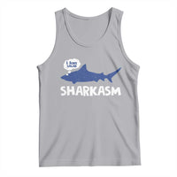 Funny Shark Sarcasm Tank Top Shark Sharkasm Marine Biology Vintage - Wonder Print Shop
