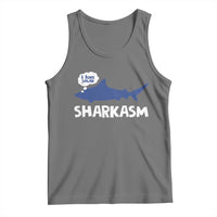 Funny Shark Sarcasm Tank Top Shark Sharkasm Marine Biology Vintage - Wonder Print Shop