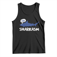 Funny Shark Sarcasm Tank Top Shark Sharkasm Marine Biology Vintage - Wonder Print Shop