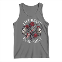 Lift Heavy Read Smut Funny Bookish Fitness Tank Top Vintage Gothic Dagger Roses Weightlifting Spicy Romance Book Lover