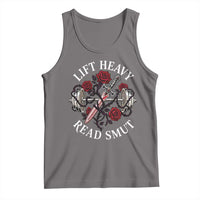 Lift Heavy Read Smut Funny Bookish Fitness Tank Top Vintage Gothic Dagger Roses Weightlifting Spicy Romance Book Lover