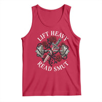 Lift Heavy Read Smut Funny Bookish Fitness Tank Top Vintage Gothic Dagger Roses Weightlifting Spicy Romance Book Lover