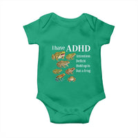 I Have ADHD Attention Deficit Hold up is Dat a Frog Baby Onesie Funny Neurodiversity Humor Frogs Lover Meme