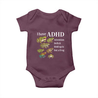 I Have ADHD Attention Deficit Hold up is Dat a Frog Baby Onesie Funny Neurodiversity Humor Frogs Lover Meme