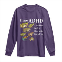 I Have ADHD Attention Deficit Hold up is Dat a Frog Long Sleeve Shirt Funny Neurodiversity Humor Frogs Lover Meme