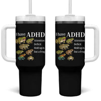 I Have ADHD Attention Deficit Hold up is Dat a Frog Tumbler With Handle Funny Neurodiversity Humor Frogs Lover Meme
