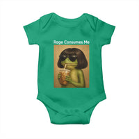 Funny Frog Bob Haircut Rage Consumes Me Baby Onesie Renaissance Painting Meme