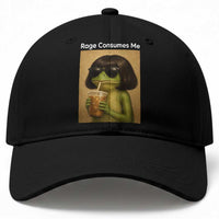 Funny Frog Bob Haircut Rage Consumes Me Baseball Cap Renaissance Painting Meme