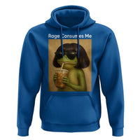 Funny Frog Bob Haircut Rage Consumes Me Hoodie Renaissance Painting Meme