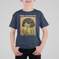 Funny Frog Bob Haircut Rage Consumes Me T Shirt For Kid Renaissance Painting Meme