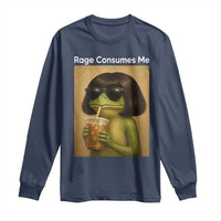 Funny Frog Bob Haircut Rage Consumes Me Long Sleeve Shirt Renaissance Painting Meme
