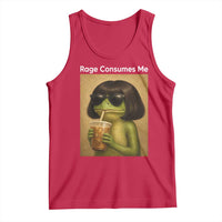 Funny Frog Bob Haircut Rage Consumes Me Tank Top Renaissance Painting Meme