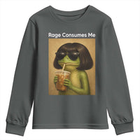 Funny Frog Bob Haircut Rage Consumes Me Youth Sweatshirt Renaissance Painting Meme