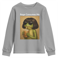 Funny Frog Bob Haircut Rage Consumes Me Youth Sweatshirt Renaissance Painting Meme
