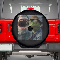 Unbothered Frog Smoking Cigarette Meme Spare Tire Cover Cinematic Shark Attack Calmness Graphic Dark Humor