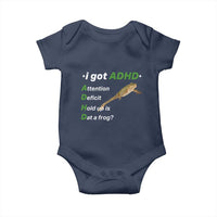 I Got ADHD Attention Deficit Hold Up Is Dat A Frog Baby Onesie Neurodiversity Humor Weirdcore