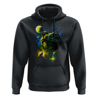 Cosmic Frog Howling At Moon Parody Graphic Hoodie Vintage 90s Retro Fantasy Meme