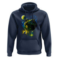 Cosmic Frog Howling At Moon Parody Graphic Hoodie Vintage 90s Retro Fantasy Meme