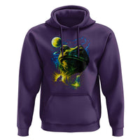 Cosmic Frog Howling At Moon Parody Graphic Hoodie Vintage 90s Retro Fantasy Meme