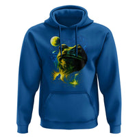 Cosmic Frog Howling At Moon Parody Graphic Hoodie Vintage 90s Retro Fantasy Meme