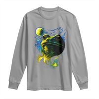 Cosmic Frog Howling At Moon Parody Graphic Long Sleeve Shirt Vintage 90s Retro Fantasy Meme