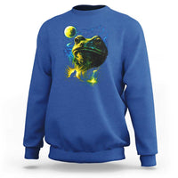 Cosmic Frog Howling At Moon Parody Graphic Sweatshirt Vintage 90s Retro Fantasy Meme