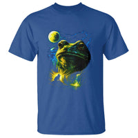 Cosmic Frog Howling At Moon Parody Graphic T Shirt Vintage 90s Retro Fantasy Meme