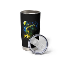Cosmic Frog Howling At Moon Parody Graphic Tumbler Cup Vintage 90s Retro Fantasy Meme