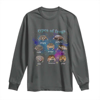 Types Of Frogs Funny Rain Frog Meme Chart Long Sleeve Shirt Angry Grumpy Eepy Chonk Potato Round Judgy Ferocious