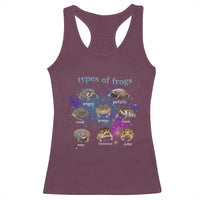 Types Of Frogs Funny Rain Frog Meme Chart Racerback Tank Top Angry Grumpy Eepy Chonk Potato Round Judgy Ferocious