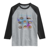 Types Of Frogs Funny Rain Frog Meme Chart Raglan Shirt Angry Grumpy Eepy Chonk Potato Round Judgy Ferocious