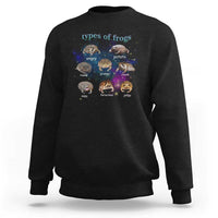 Types Of Frogs Funny Rain Frog Meme Chart Sweatshirt Angry Grumpy Eepy Chonk Potato Round Judgy Ferocious