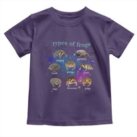 Types Of Frogs Funny Rain Frog Meme Chart Toddler T Shirt Angry Grumpy Eepy Chonk Potato Round Judgy Ferocious