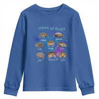 Types Of Frogs Funny Rain Frog Meme Chart Youth Sweatshirt Angry Grumpy Eepy Chonk Potato Round Judgy Ferocious