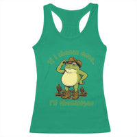 Funny Cowboy Frog Western Meme Racerback Tank Top If I Shenan Once I Will Shenanigan