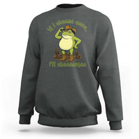 Funny Cowboy Frog Western Meme Sweatshirt If I Shenan Once I Will Shenanigan