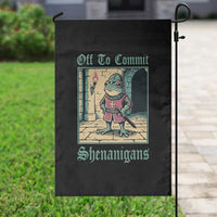 Funny Medieval Frog Knight Fantasy RPG Meme Garden Flag Off To Commit Shenanigans