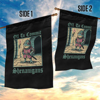 Funny Medieval Frog Knight Fantasy RPG Meme Garden Flag Off To Commit Shenanigans