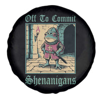 Funny Medieval Frog Knight Fantasy RPG Meme Spare Tire Cover Off To Commit Shenanigans