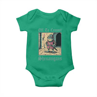 Funny Medieval Frog Knight Fantasy RPG Meme Baby Onesie Off To Commit Shenanigans
