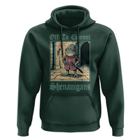 Funny Medieval Frog Knight Fantasy RPG Meme Hoodie Off To Commit Shenanigans