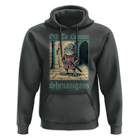 Funny Medieval Frog Knight Fantasy RPG Meme Hoodie Off To Commit Shenanigans