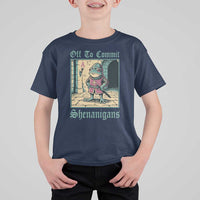 Funny Medieval Frog Knight Fantasy RPG Meme T Shirt For Kid Off To Commit Shenanigans