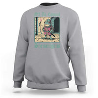 Funny Medieval Frog Knight Fantasy RPG Meme Sweatshirt Off To Commit Shenanigans