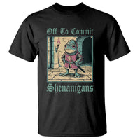 Funny Medieval Frog Knight Fantasy RPG Meme T Shirt Off To Commit Shenanigans